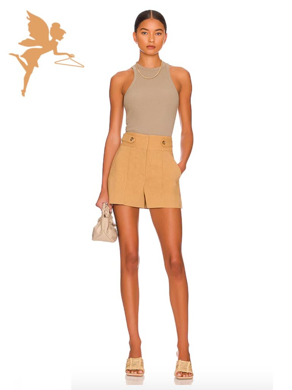 VERONICA BEARD Betty Hi Rise Stretch Linen Short